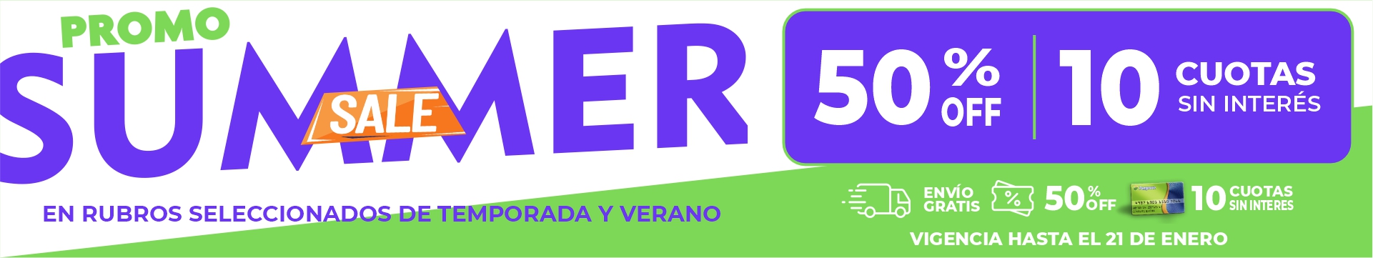 Sale! 50% + 10 Cuotas