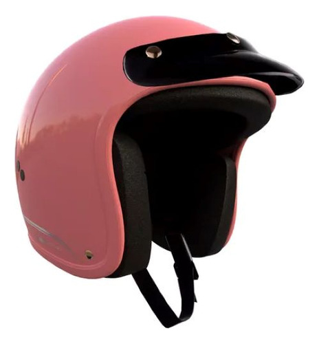 Casco P/moto Vertigo V10 Fluid Abierto Rosa Talle M Rosa Brillante M