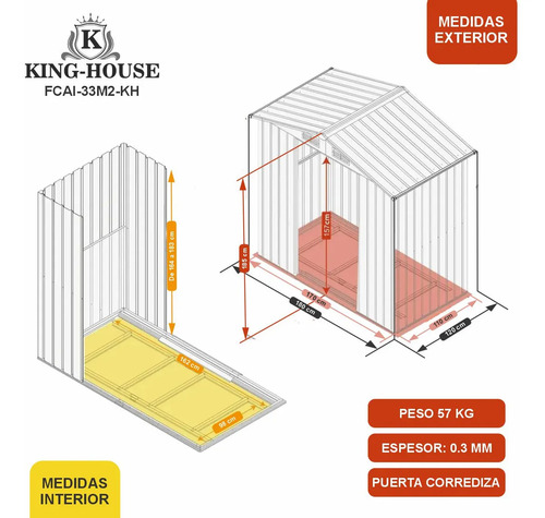 Cobertizo Caseta Deposito De Jardin 185x180x120 Acero Negro